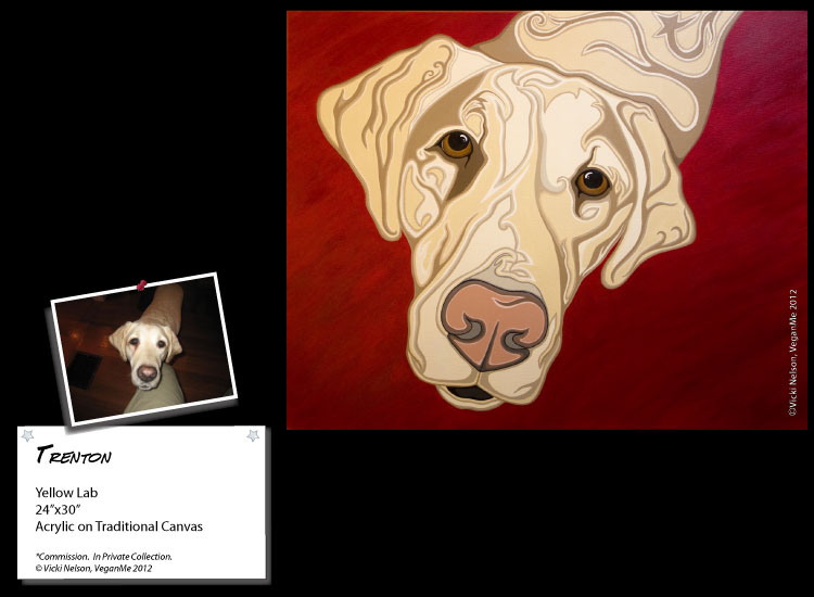 Trenton the Yellow Lab Dog Portrait