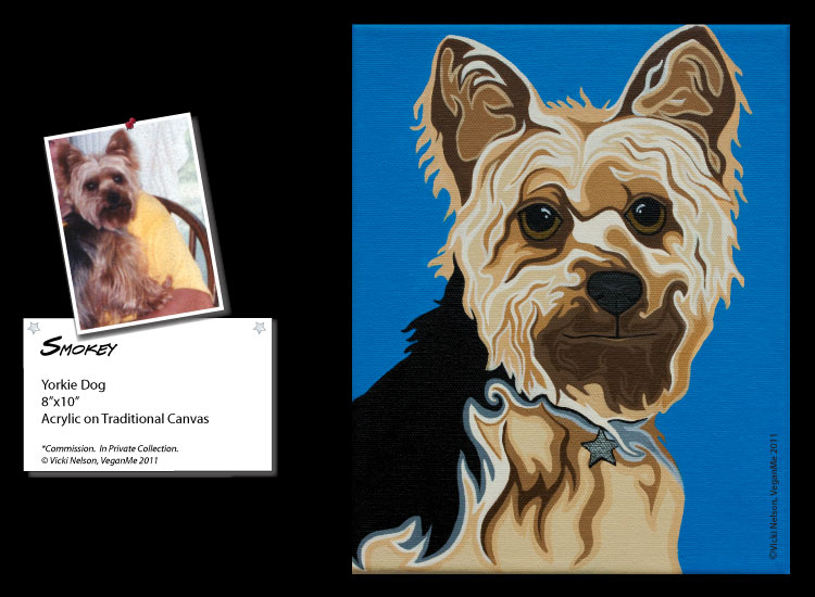 Smokey the Yorkie Dog Portrait